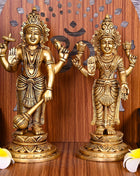 Brass Vishnu Lakshmi Set (9.5 Inch)