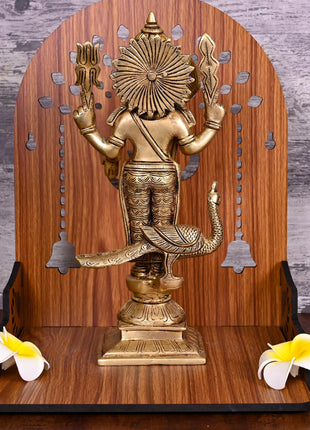 Brass Lord Murugan/Kartikeya Statue (11.5 Inch)