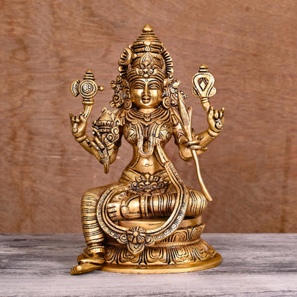 Brass Superfine Rajarajeshwari Devi Superfine Statue (10.5")