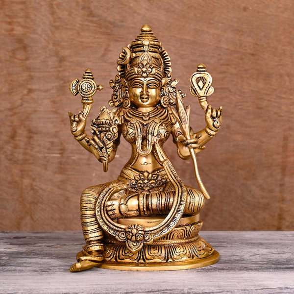 Brass Superfine Rajarajeshwari Devi Superfine Statue (10.5")