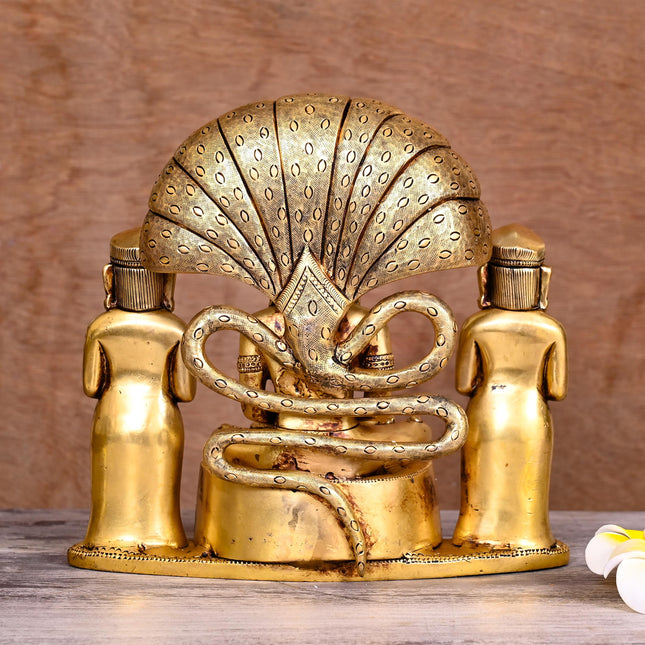 Brass Lord Parshvanatha Swamy Statue (8.5 Inch)