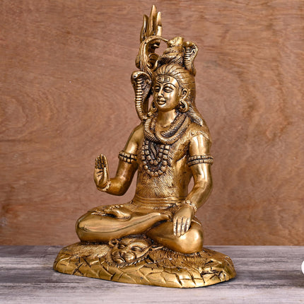 Brass Superfine Lord Shiva Statue (11.5 Inch)