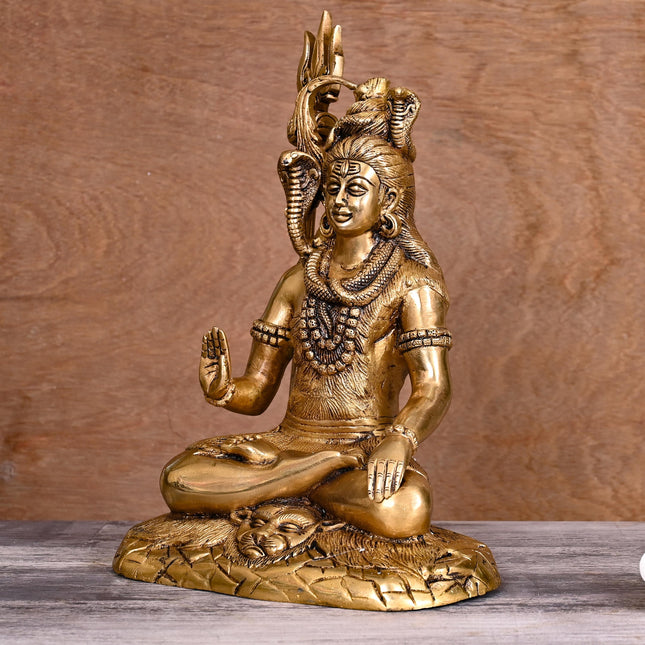 Brass Superfine Lord Shiva Statue (11.5 Inch)