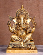 Brass Blessing Ganesha Statue (12 Inch)