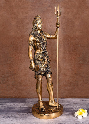 Brass Standing Shiva Statue (26 Inch)
