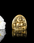 Brass Coconut Two - Faced Ganesha Idol (2.2 Inch)