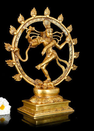 Brass Superfine Nataraja Dancing Shiva Idol (16.5 Inch)