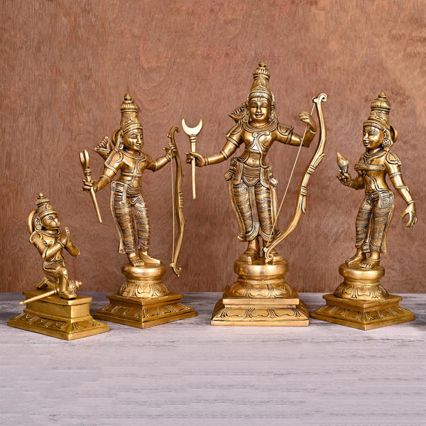 Brass Superfine Ram Darbar Statue Set (15 Inch)