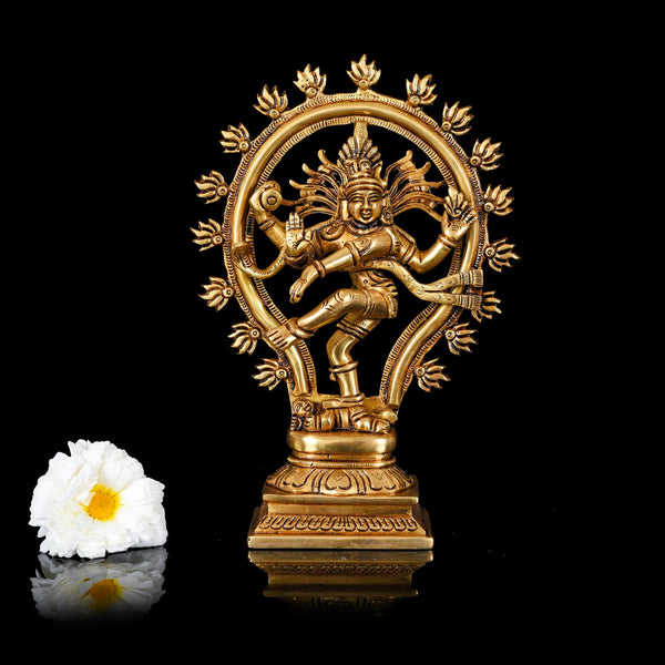 Brass Nataraja Dancing Shiva Superfine Idol (10 Inch)