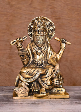 Brass Lord Vishwakarma Statue (7.5 Inch)