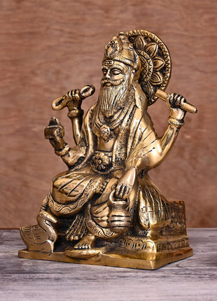 Brass Lord Vishwakarma Statue (7.5 Inch)