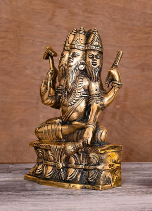 Brass Lord Brahma Statue (8.2 Inch)