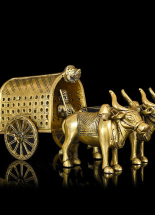 Brass Big Double Bullock Cart (6.5 Inch)
