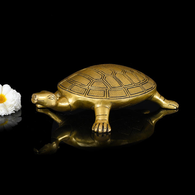 Brass Tortoise Figuruine Vastu/Feng Shui (3 Inch)