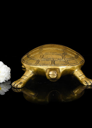 Brass Tortoise Figuruine Vastu/Feng Shui (3 Inch)