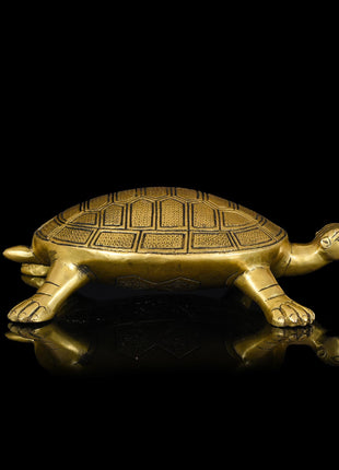 Brass Tortoise Figuruine Vastu/Feng Shui (3 Inch)