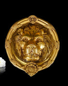 Brass Lion Face Door Knocker (8.5 Inch)