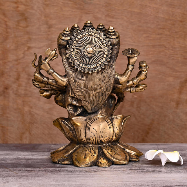 Brass Goddess Gayatri Devi Idol (9 Inch)