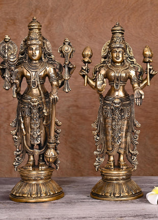 Brass Vishnu Lakshmi Set (13 Inch)