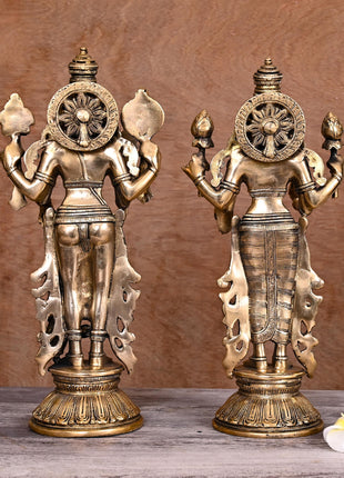 Brass Vishnu Lakshmi Set (13 Inch)