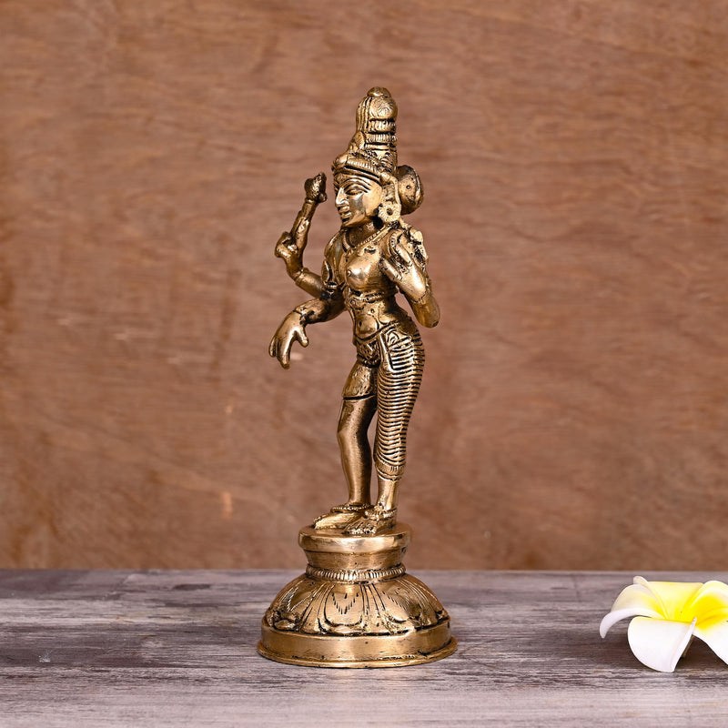 Brass Ardhanarishwara Idol (8.5 Inch)