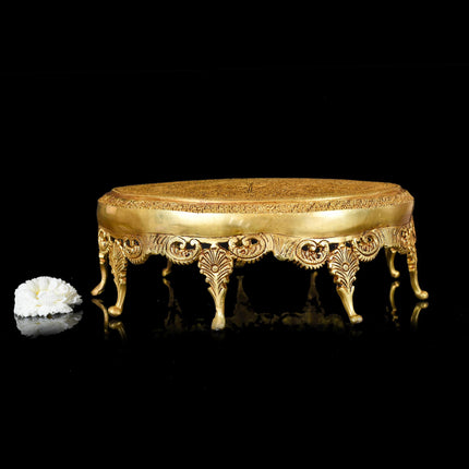Brass Ethnic Chowki (5 Inch)