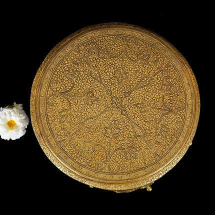 Brass Ethnic Chowki (5 Inch)