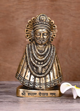 Brass Lord Khatu Shyam Idol (5 Inch)