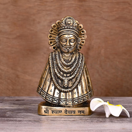 Brass Lord Khatu Shyam Idol (5 Inch)