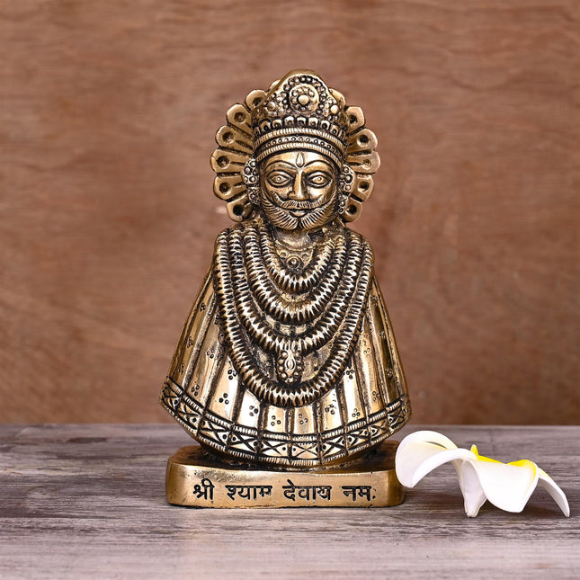 Brass Lord Khatu Shyam Idol (5 Inch)