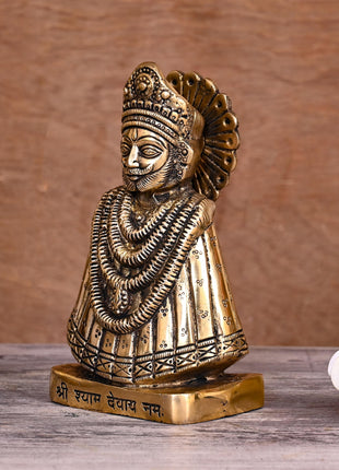 Brass Lord Khatu Shyam Idol (5 Inch)