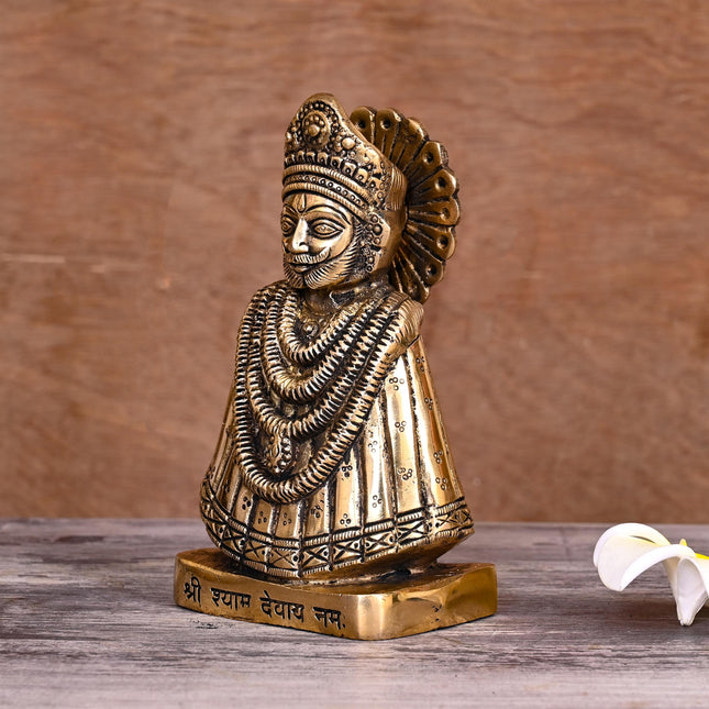 Brass Lord Khatu Shyam Idol (5 Inch)