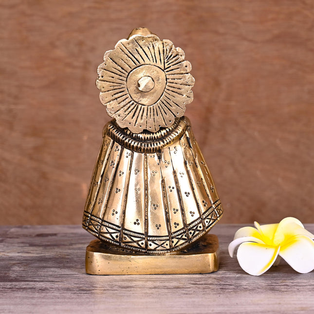 Brass Lord Khatu Shyam Idol (5 Inch)