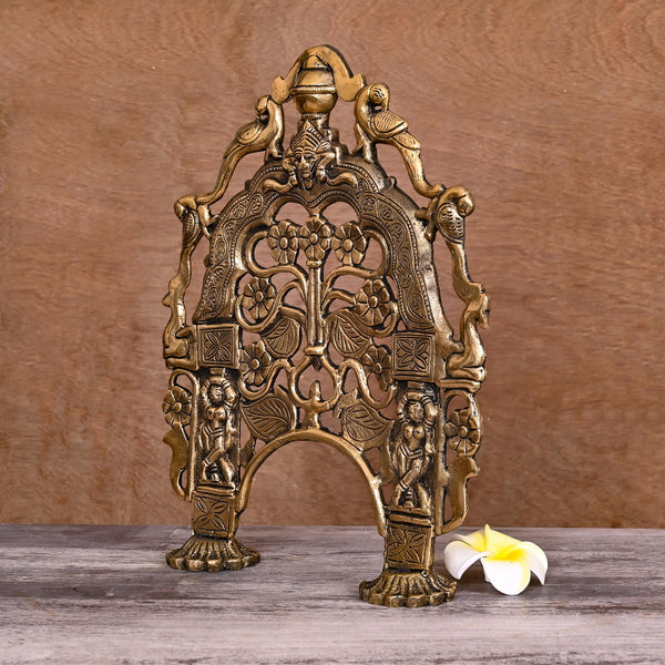 Brass Handcarved Prabavali Frame (12 Inch)