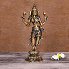 Brass Standing Goddess Lakshmi Idol (10 Inch)