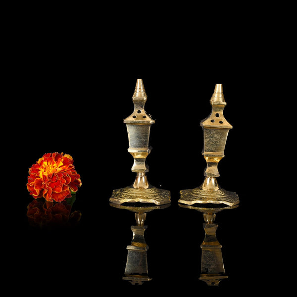 Brass Incense Holder/Agardan Pair (3.2 Inch)