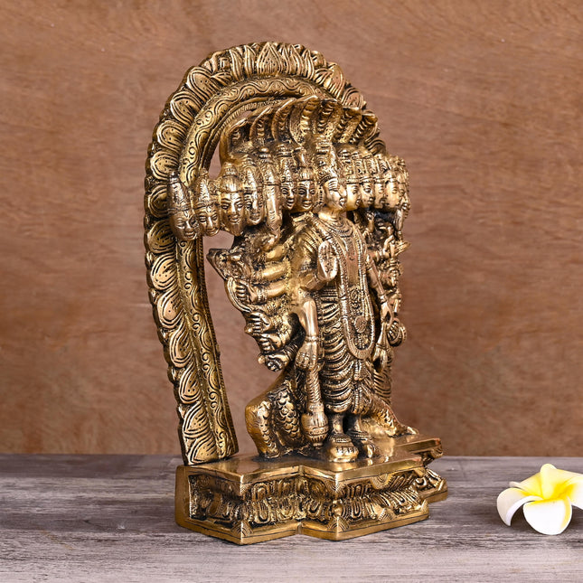 Brass Vishwaroopam Vishnu Statue (11")