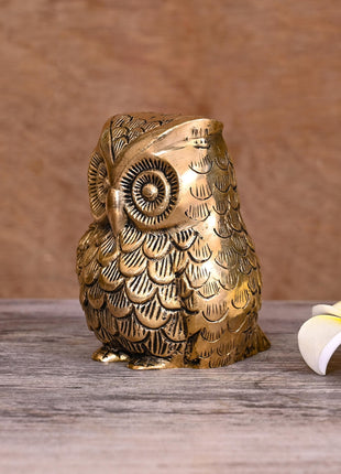Brass Owl Figurine (2.5 Inch)