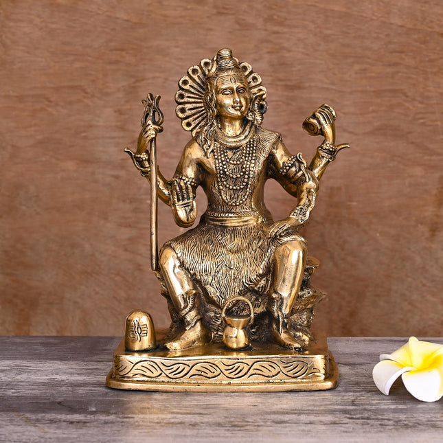 Brass Lord Shiva Statue (8.5 Inch)