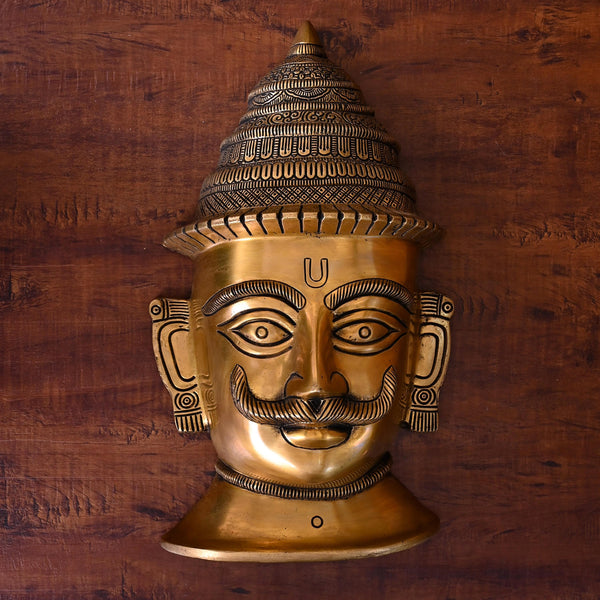 Brass Shiva Mukhlingam Wall Hanging (15 Inch)