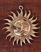 Brass Sun Face Wall Hanging (7.5