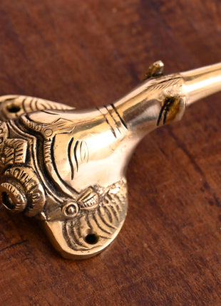 Brass Ganesha Face Door Handle (8 Inch)