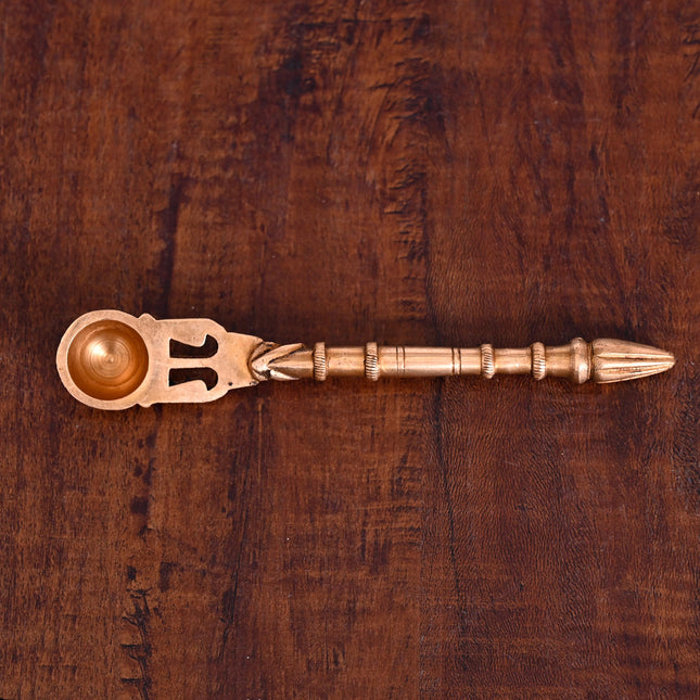 Copper Pooja Ahuti Spoon (5.5 Inch)