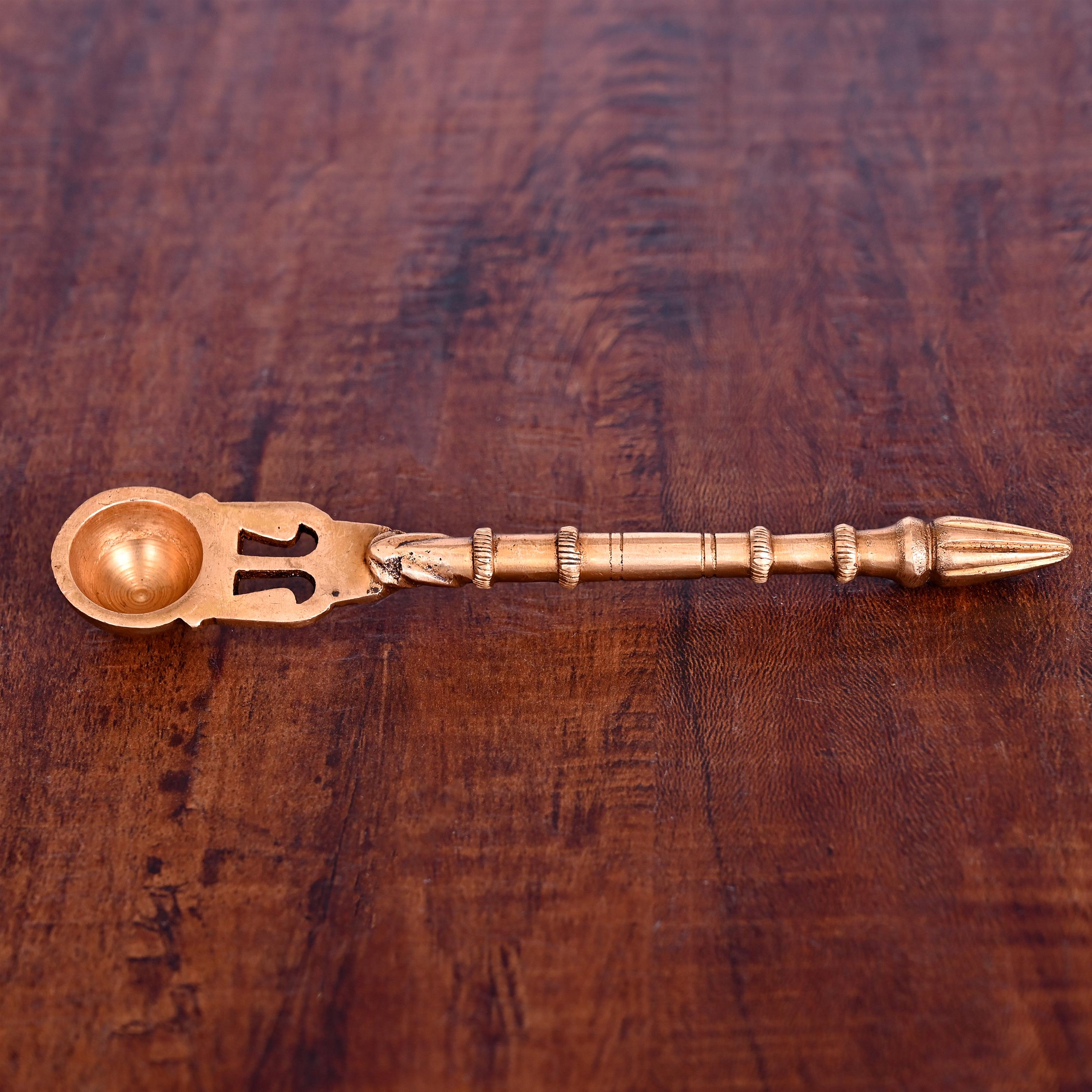 Ahuti Copper Pooja Ahuti Spoon (5.5 Inch) – Vedansh Craft