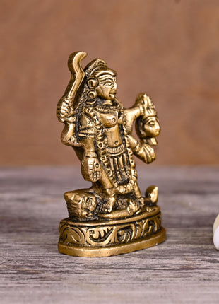 Brass Goddess Kali Idol (2.5 Inch)