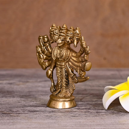 Brass Panchmukhi Hanuman Idol (4")
