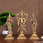 BRASS LORD BALAJI WITH SRI DEVI AND BHUDEVI SET (11.2