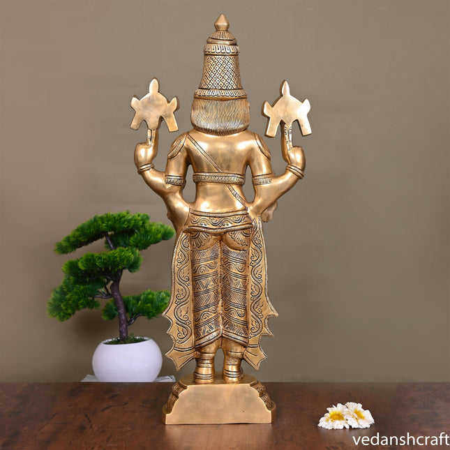 Brass Superfine Tirupati Balaji/Venkateshwar Idol (24 Inch)