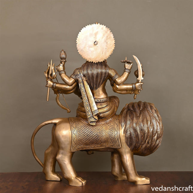 Brass Goddess Durga Superfine Idol (24.5 Inch)