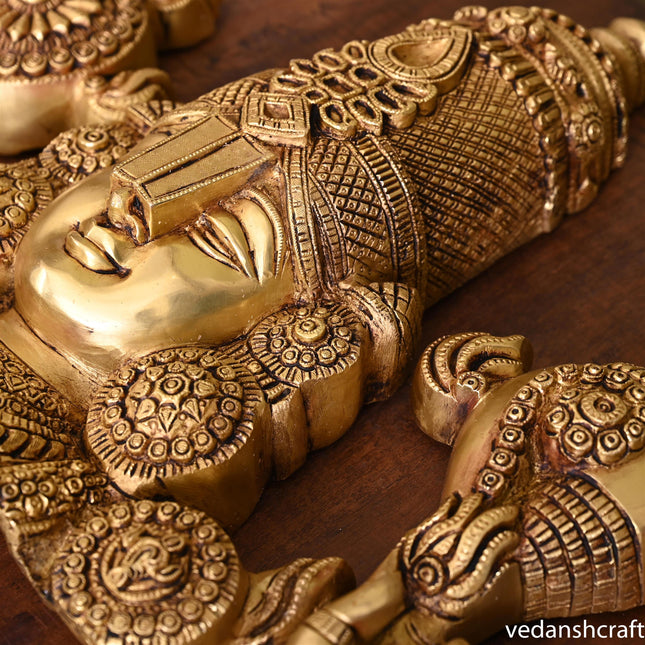 Brass Tirupati Balaji/Venkateshwar Face Wall Hanging